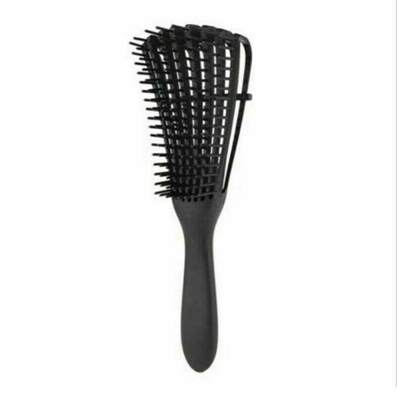 Riam Detangling black Brush for Afro America/ African Hair Textured 3a to 4c Kinky Wavy/ Curly/ Coily/ Wet/ Dry/ Oil/ Thick/ Long Hair, Knots Detangler Easy to Clean Pink 