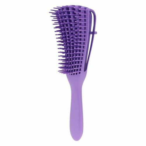 Riam Detangling Brush purple  for Afro America/ African Hair Textured 3a to 4c Kinky Wavy/ Curly/ Coily/ Wet/ Dry/ Oil/ Thick/ Long Hair, Knots Detangler Easy to Clean Pink 