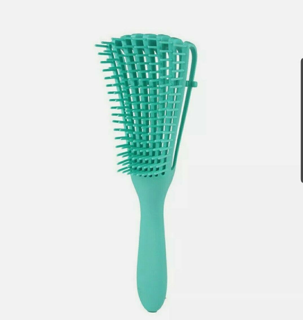 Riam Detangling Brush green for Afro America/ African Hair Textured 3a to 4c Kinky Wavy/ Curly/ Coily/ Wet/ Dry/ Oil/ Thick/ Long Hair, Knots Detangler Easy to Clean Pink 